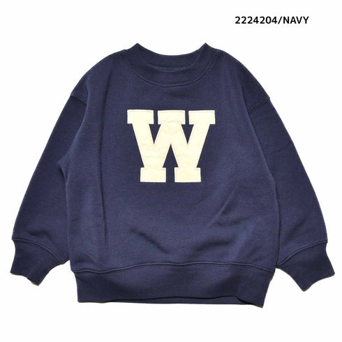 【100~120】★NEEDLEWORKS★裏起毛ウラ毛パッチワークトレーナー(2224204)